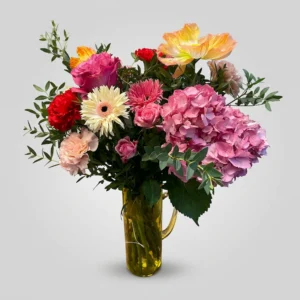 Bouquet rose rouge jaune Tout est Magnifique Amour Saint-Valentin - La Maison Fleurie Douai